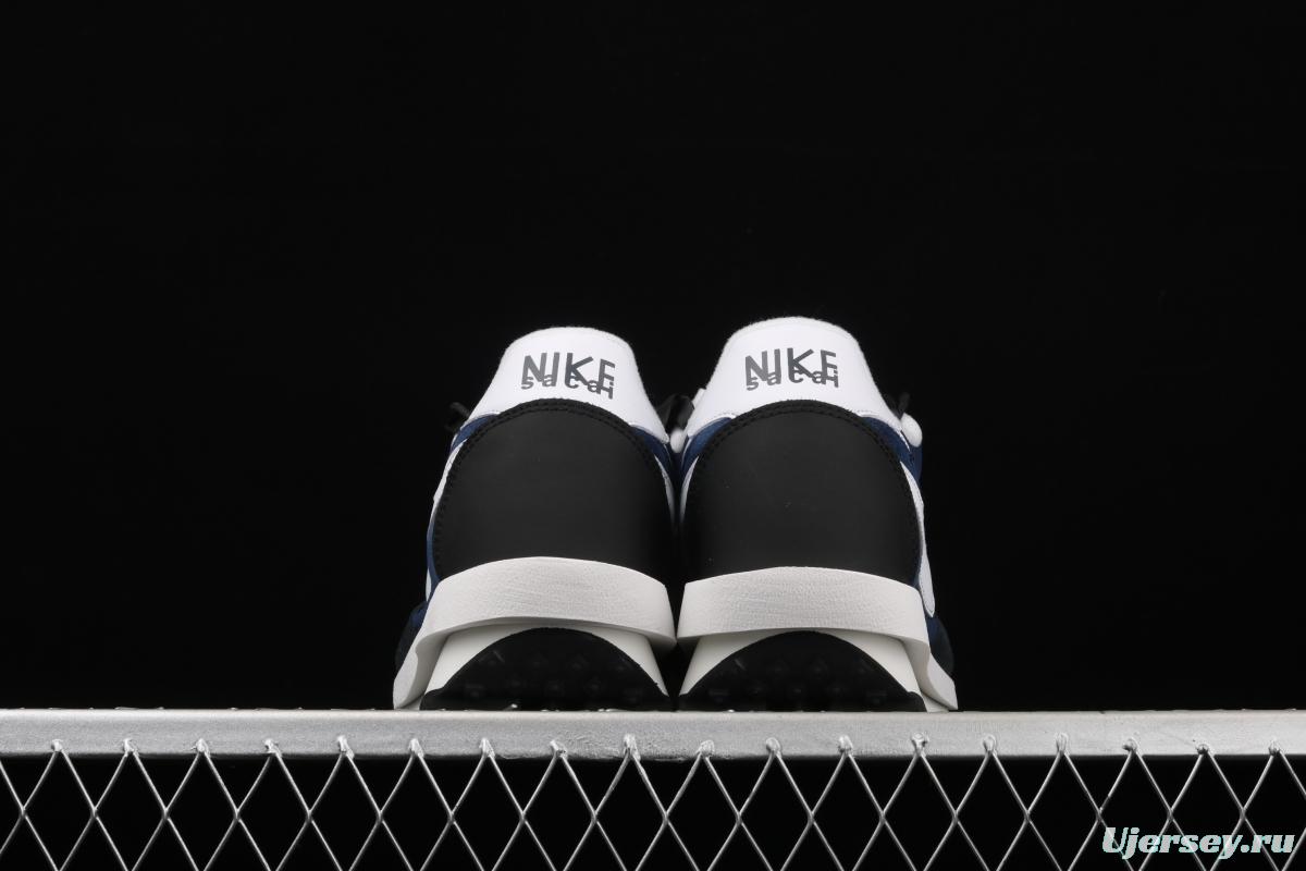 Fragment Design x Sacai x NIKE LVD Waffle Daybreak Fujiwara Hiroshi Fujiwara co-signed the catwalk style double hook Swoosh running shoes BV0073-041