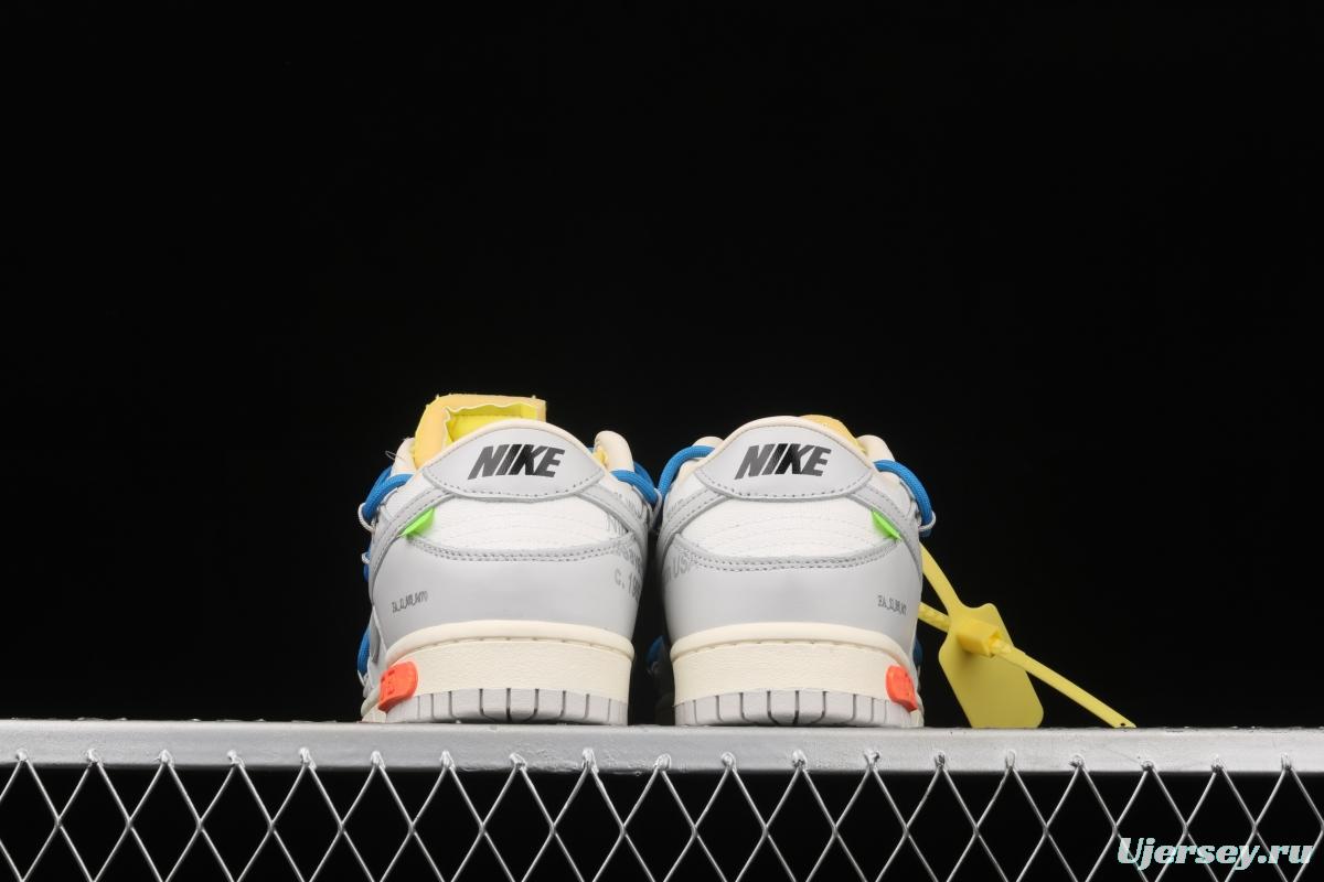 OFF-White x NIKE DUNK Low 03 of 50 OW white gray leisure sports skateboard shoes DM1602-112