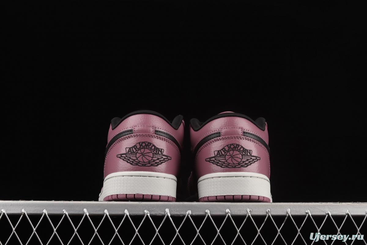 Air Jordan 1 Low Magenta magenta black low gang culture leisure sports board shoes DC7268-500