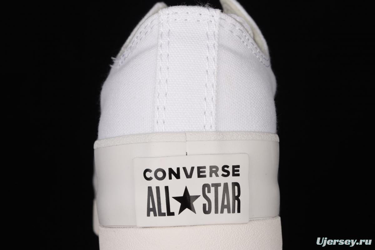 Converse Chuck Taylor All Star Lugged Move OX Converse black and white thick soled heightening shoes 567680C