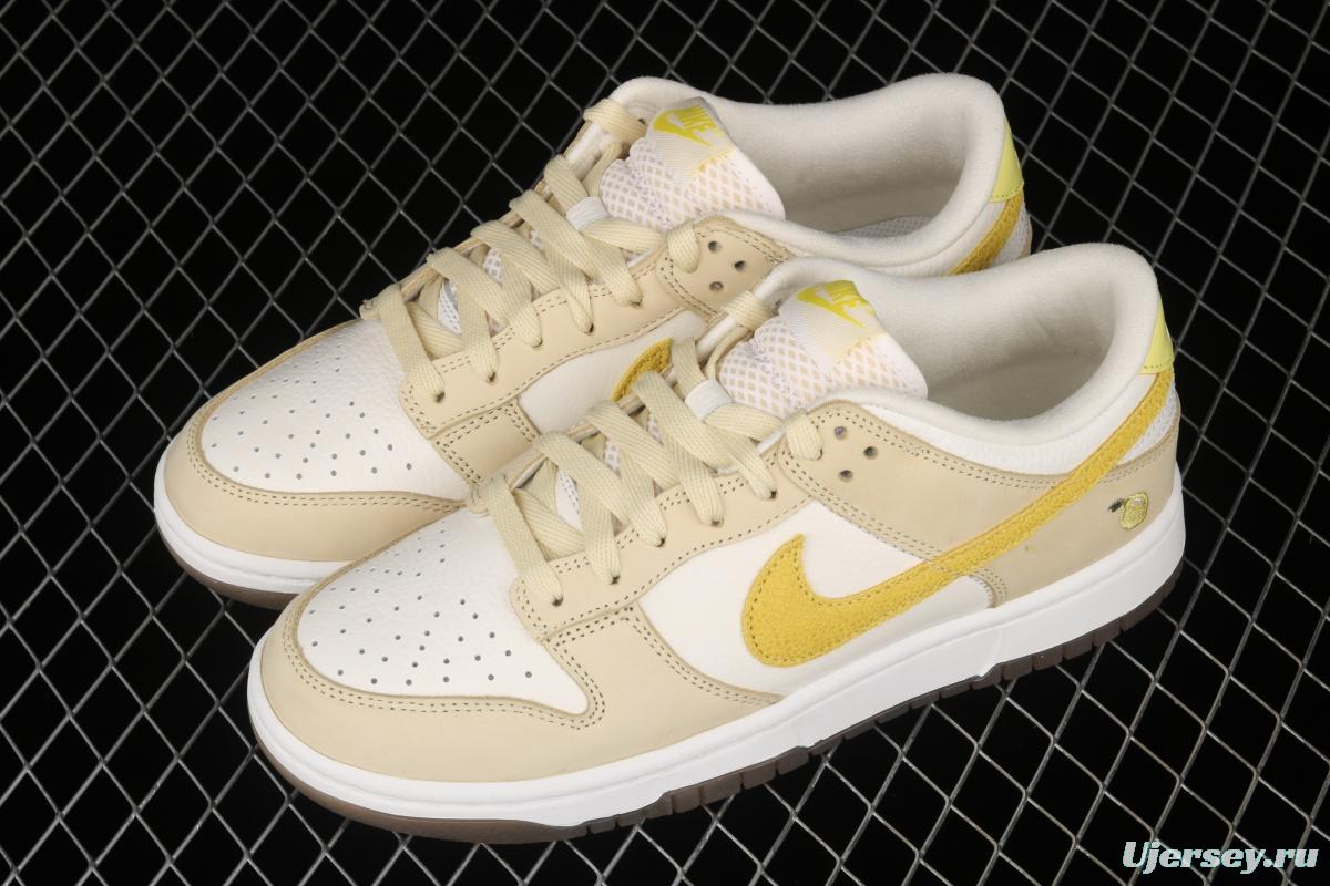 NIKE SB DUNK Low dunk series lemon yellow color matching low-side leisure sports skateboard shoes DJ6902-700