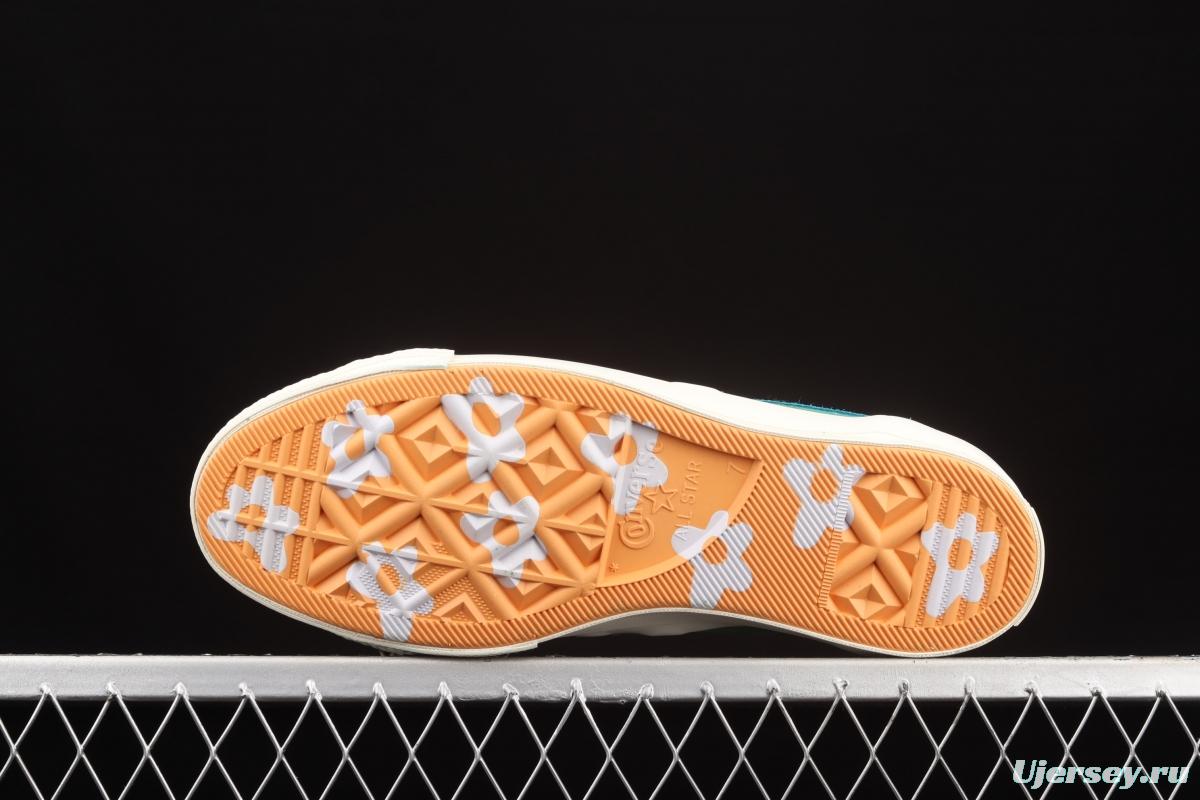 Creator x Converse One Star Ox Golf Le Fleur TTC co-signed green floret 2.0 suede low upper shoes 160322C