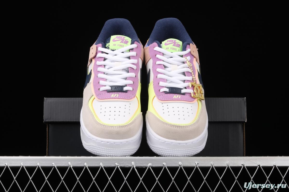 NIKE Air Force 1 ShAdidasow Rtl light weight heightened low-top 100-board shoes CU8591-001