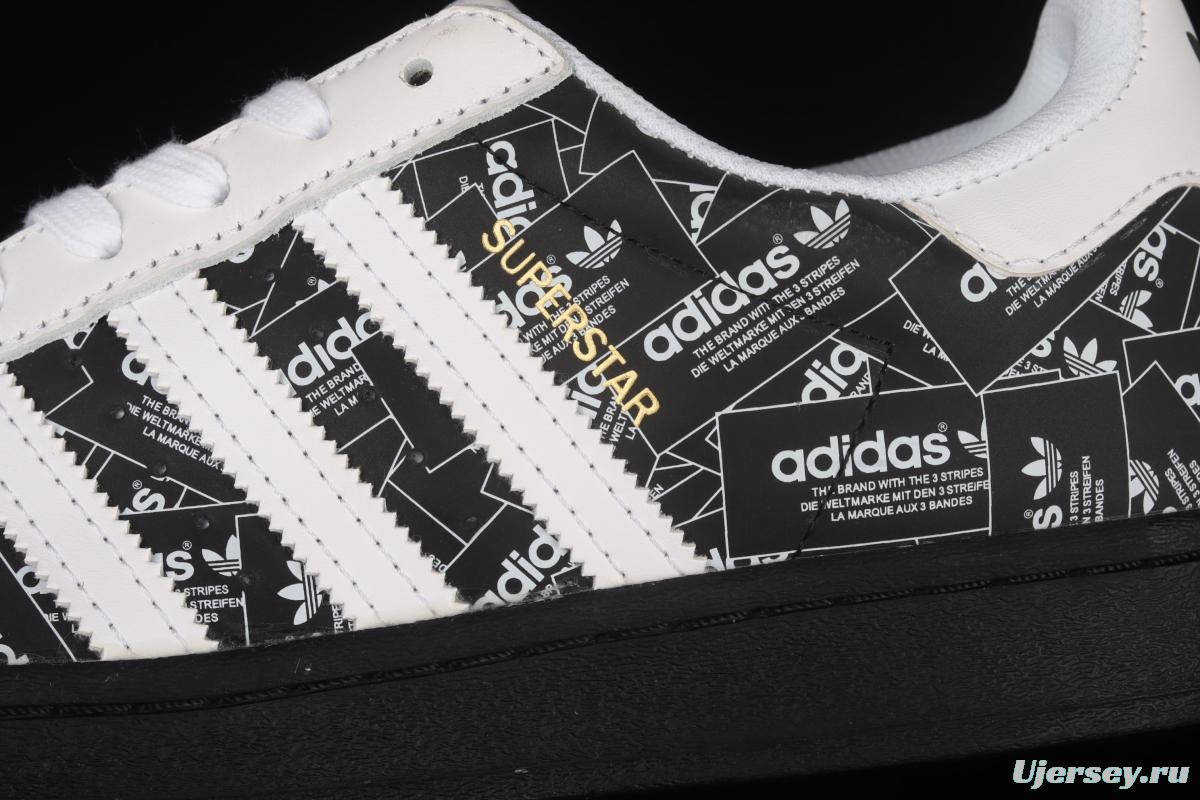 Adidas Originals Superstar FV2820 shell head printed with logo 3M reflective classic sports shoes