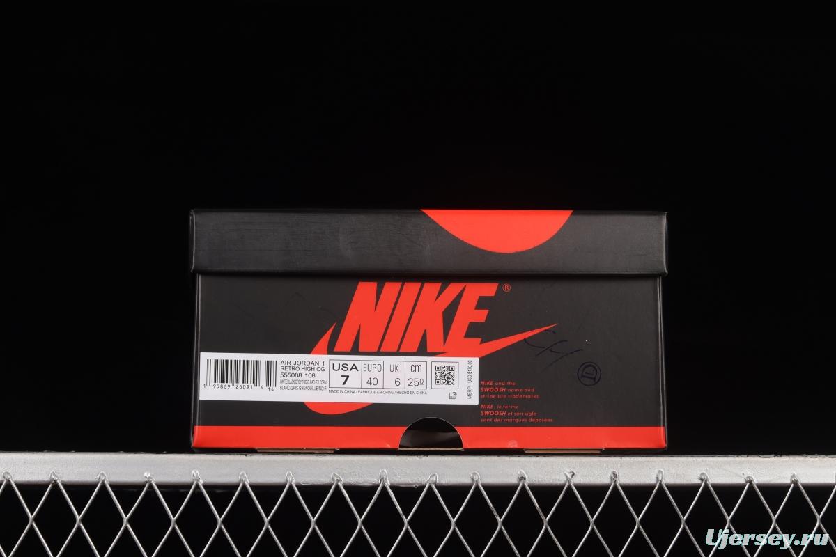 Air Jordan 1 High OG Stage Haze Black Grey Toe 555088-108