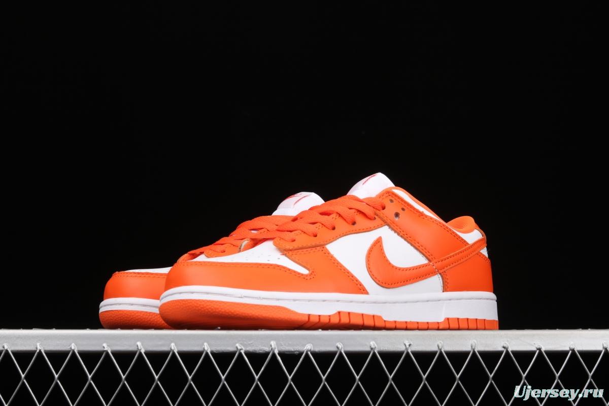 NIKE SB DUNK Low Pro Syracuse White Orange head and low Top Leisure Board shoes CU1726-101