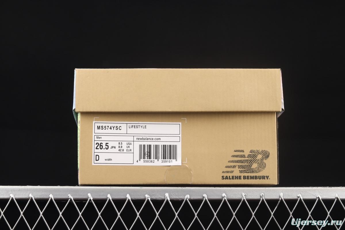Salehe Bembury x New Balance 574 Yurt Versace director co-signed retro casual running shoes MS574YSC