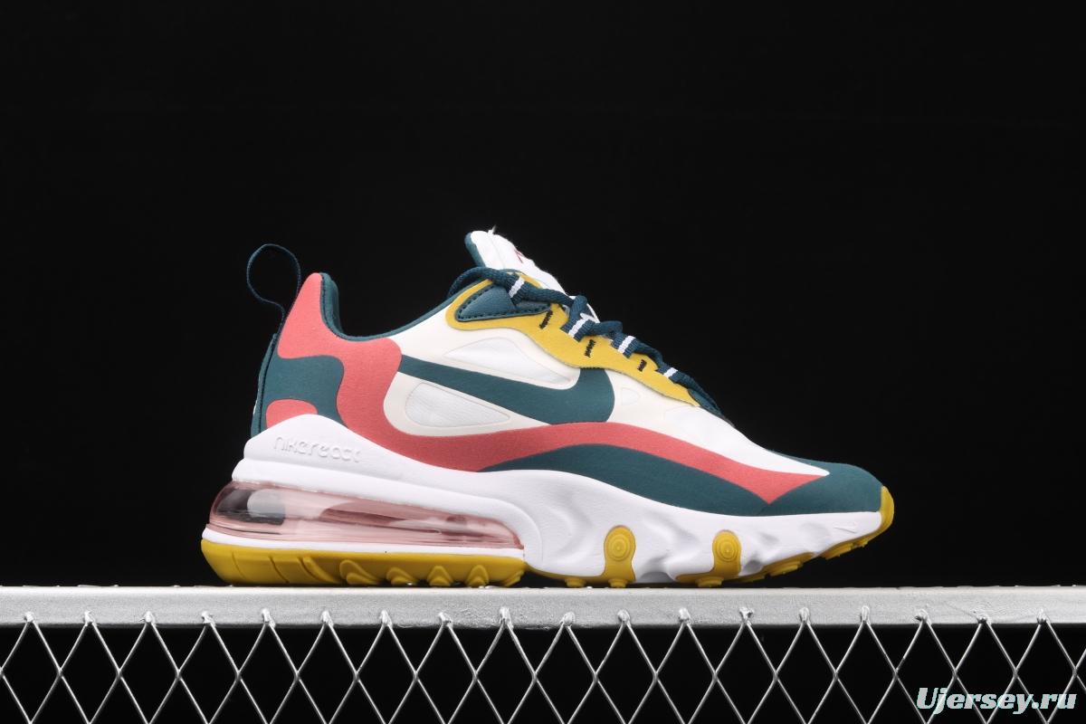 NIKE Air Max 270React new high frequency mesh hollowed-out half-palm air cushion running shoes CT1264-103