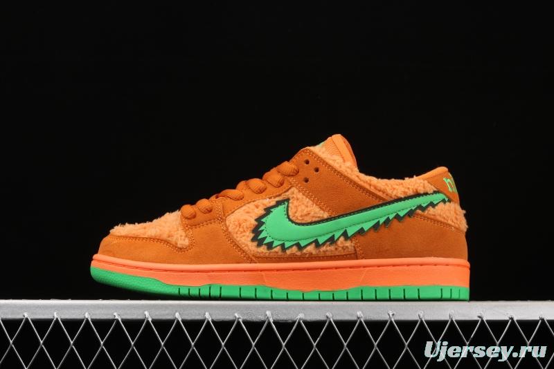 Grateful DeAdidas x NIKE SB DUNK Low Yellow Bear joint style yellow and green bear sports skateboard shoes CJ5378-800