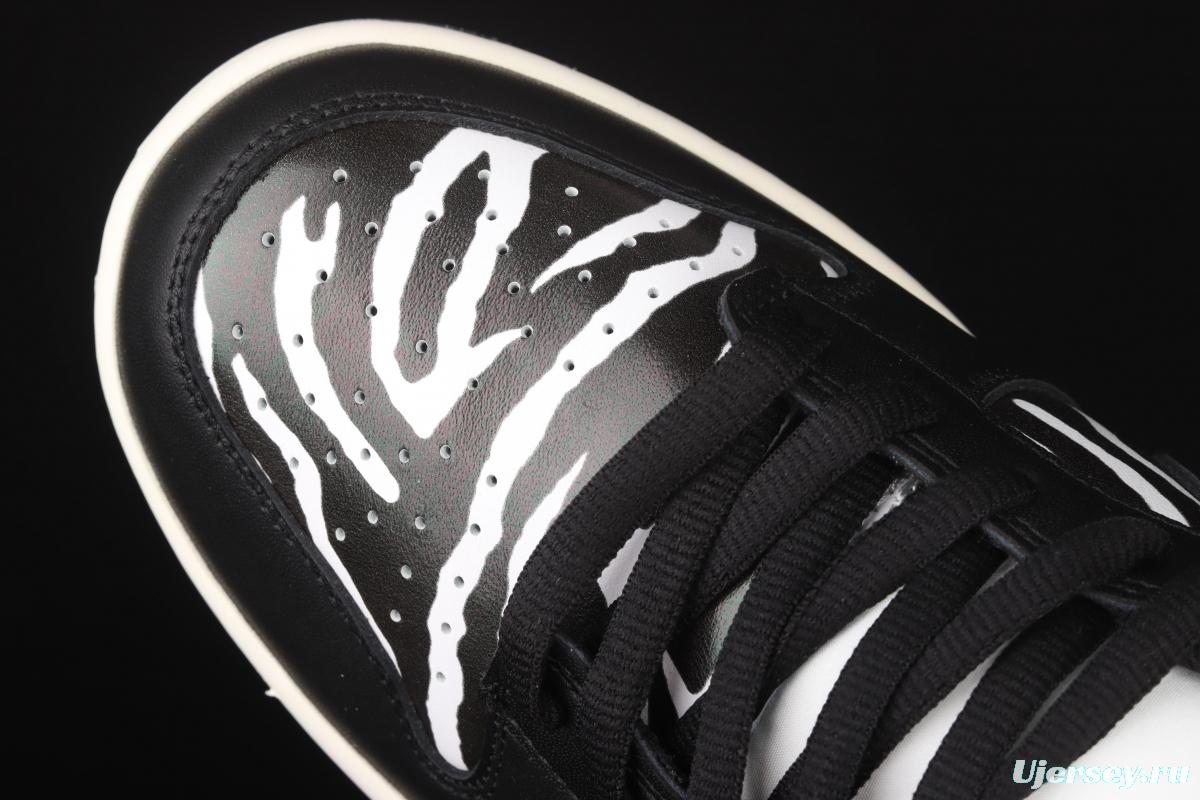 Quartersnacks x NIKE SB DUNK Zebra black and white zebra stripes joint style low-side sports and leisure board shoes DM3510-001