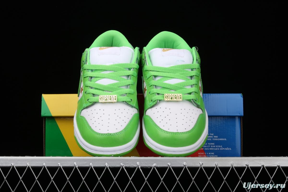 Supreme x NIKE SB DUNK Low joint style leisure sports skateboard shoes DH3228-101