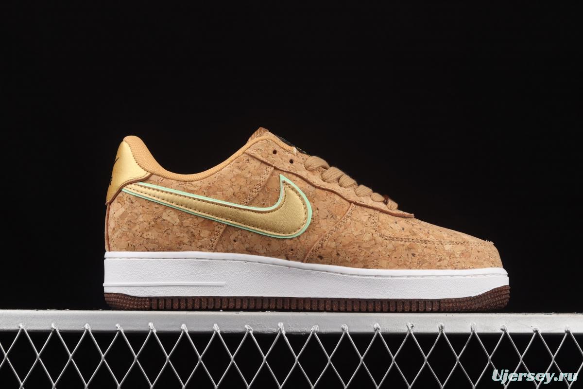 NIKE Air Force 1x07 Low cork color low-top casual board shoes CZ0338-200