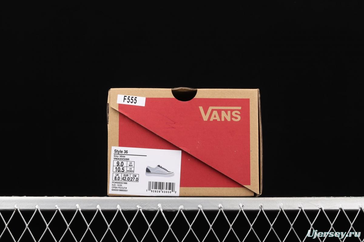 Vans Style 36 grayish blue new half-crescent toe low-top casual board shoes VN0A3DZ32BR