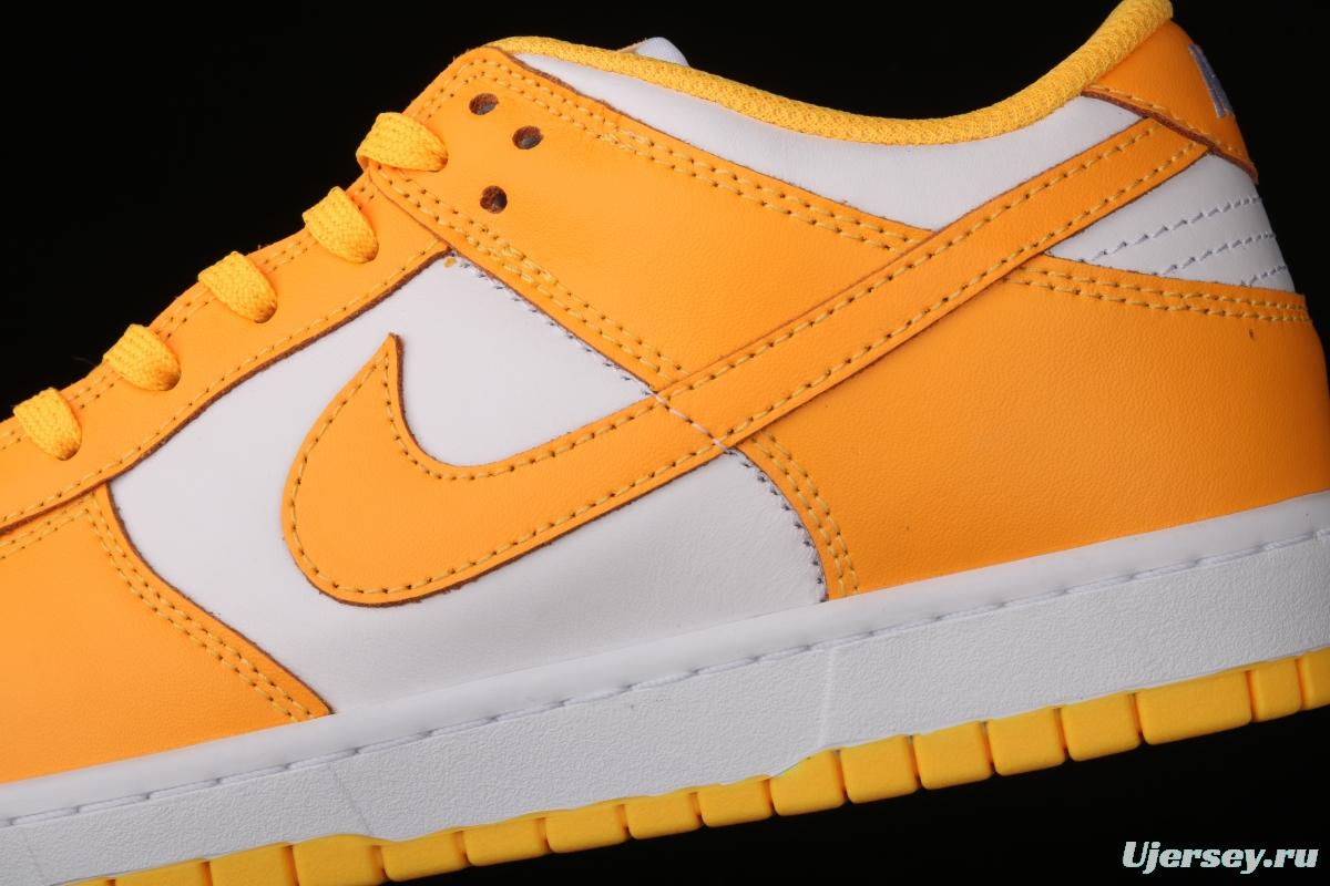 NIKE DUNK Low SB dunk series white and yellow color matching low-side leisure sports skateboard shoes DD1503-800