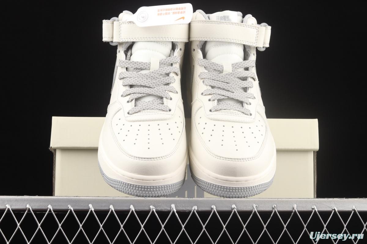 Undefeated x NIKE Air Force 1 Mid SU19 Silver Daredevil 3M reflective casual board shoes AO6617-306