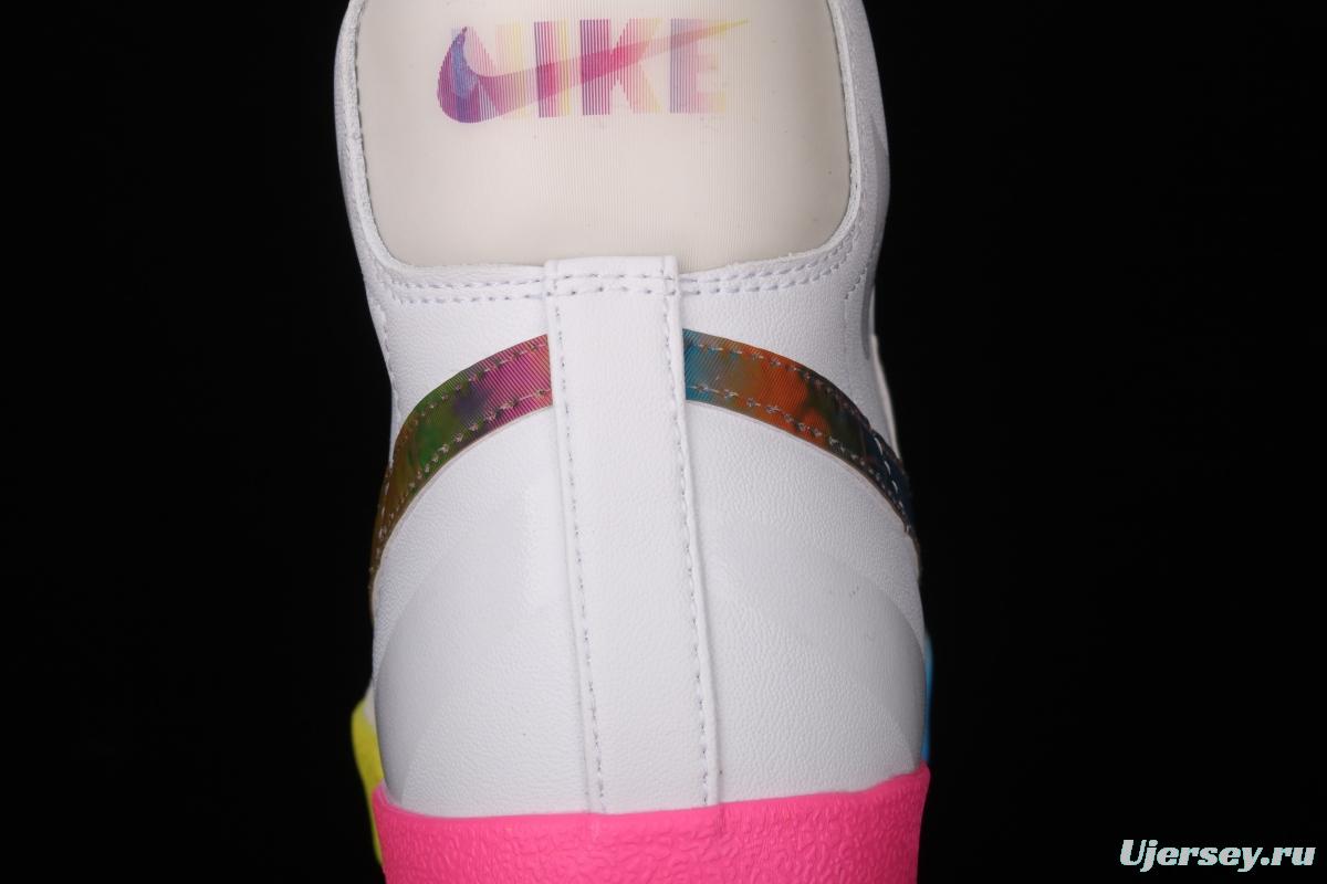 NIKE Blazer Mid'77 Vntg Suede Mix engraving classic leather face rainbow color trailblazer CZ8653-136