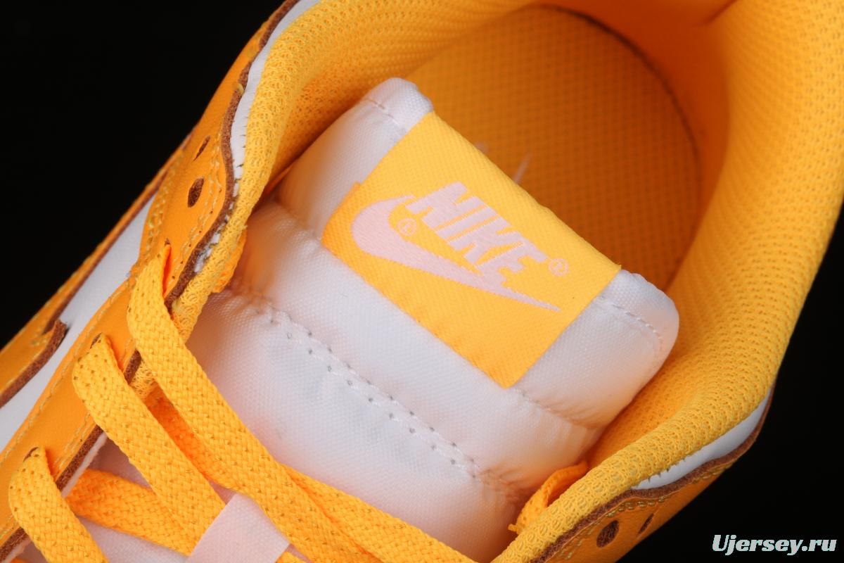 NIKE DUNK Low SB dunk series white and yellow color matching low-side leisure sports skateboard shoes DD1503-800