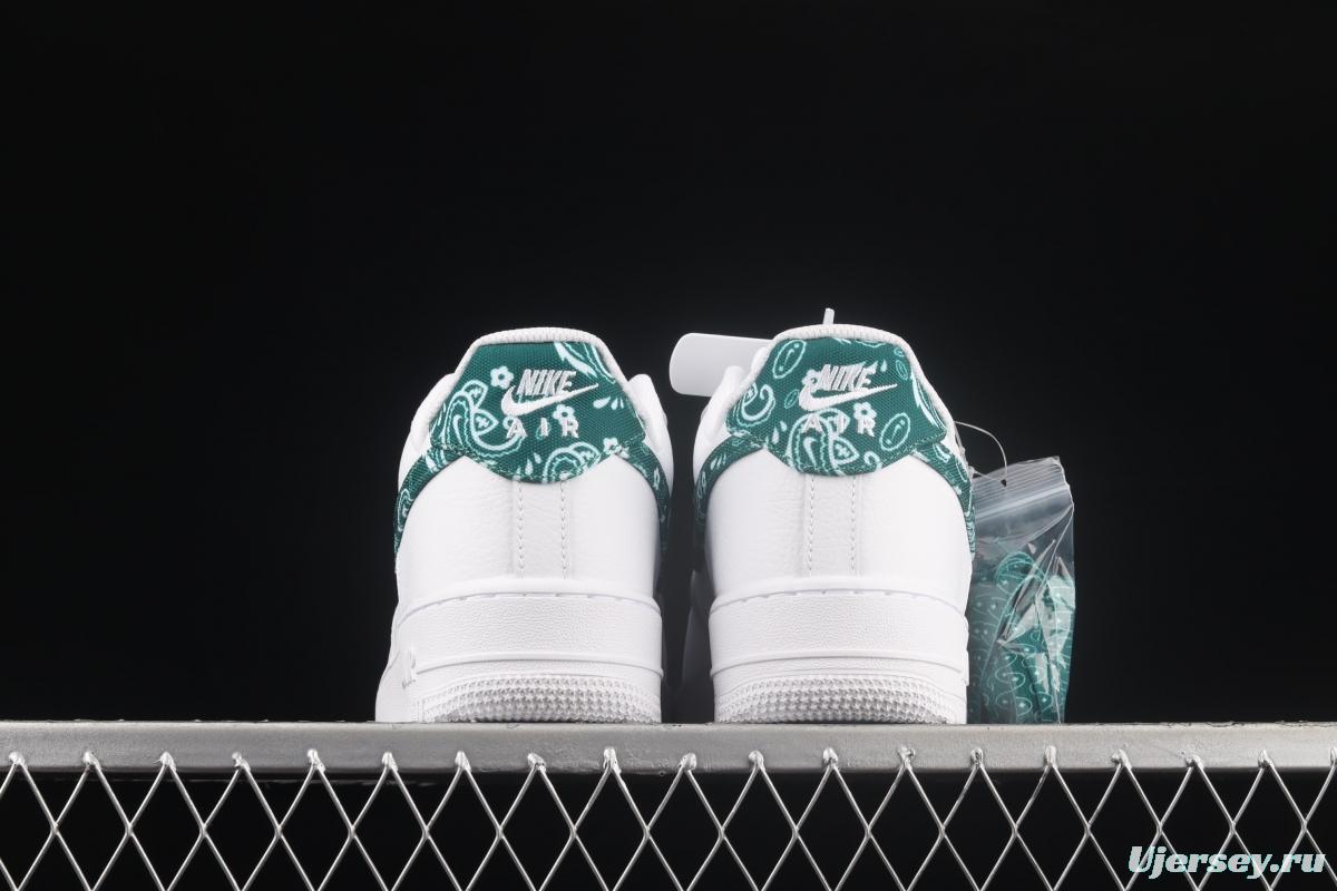 NIKE Air Force 1x07 Low white and green cashew flower low-top casual board shoes DH4406-102,