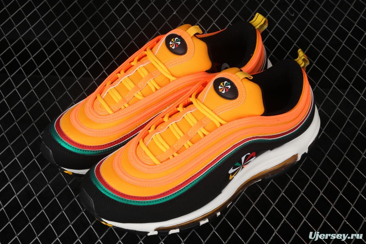 NIKE Air Max 97 new color matching air cushion running shoes CK9399-001