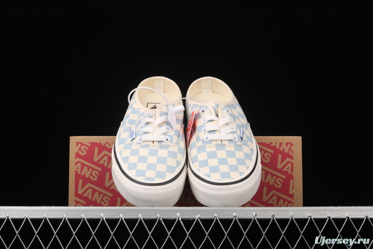 Vans Authentic Anaheim checkerboard semi-dragged canvas lazy shoes VN0A54F75BU