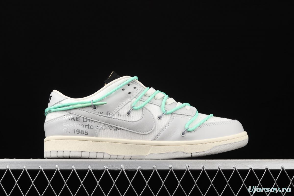 OFF-White x NIKE DUNK Low 04 of 50 OW Grey Leisure Sports Skateboard shoes DM1602-114