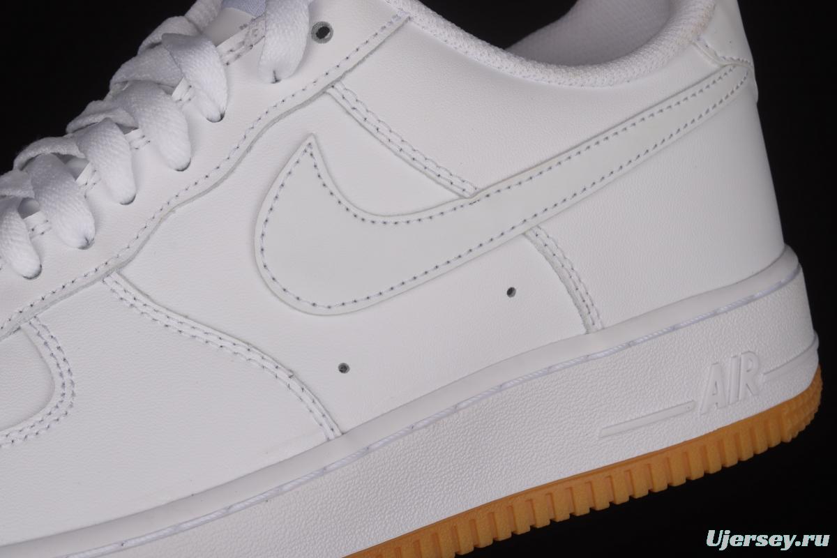 NIKE Air Force 1o07 Low raw rubber all-white low-top casual board shoes DJ2739-100