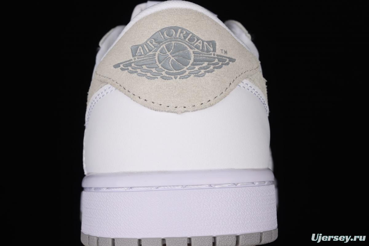 Air Jordan 1 Low OG white-gray low-top basketball shoes CZ0858-100