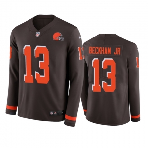 Men's Odell Beckham Jr. Black Therma Long Sleeve Player Limited Team Jersey