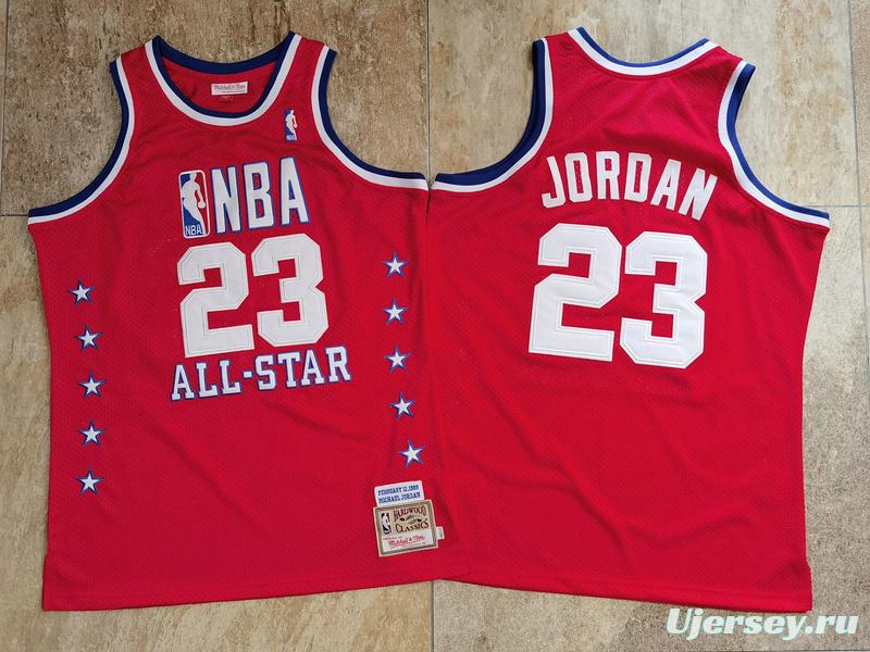 Men's Michael Jordan Red Retro Classic Team Jersey