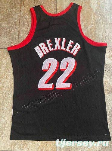 Men's Clyde Drexler Black Retro Classic Team Jersey