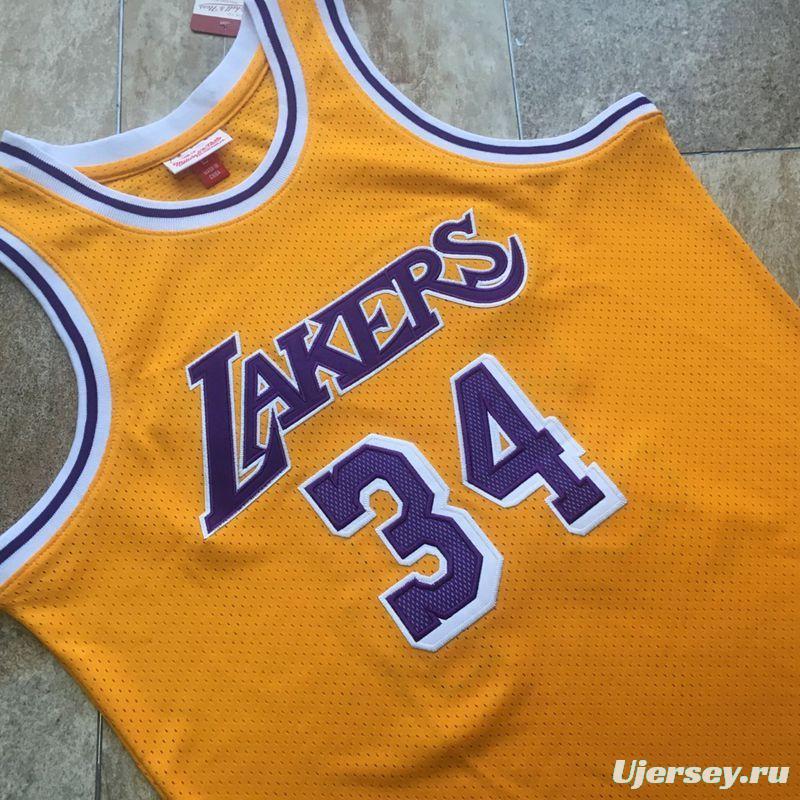 Men's Shaquille O'Neal Yellow Retro Classic Team Jersey