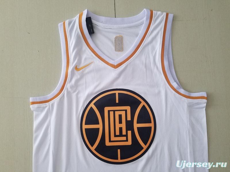 Paul George 13 White Golden Edition Jersey