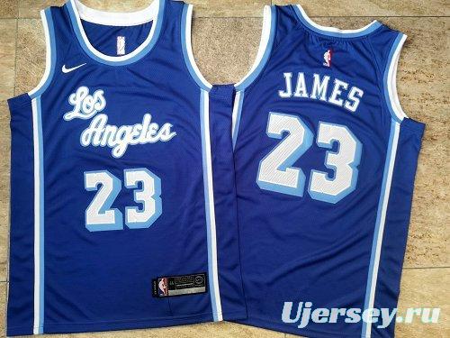 Men's LeBron James Blue Retro Classic Team Jersey