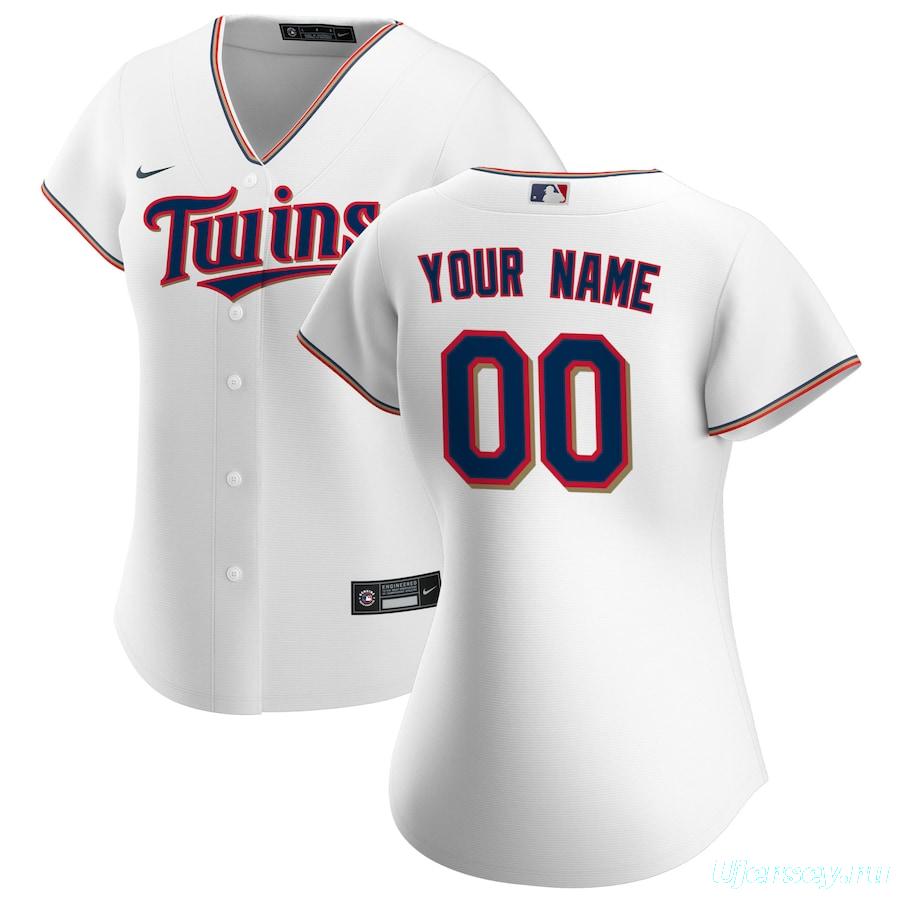 Women's White 2020 Home Custom Team Jersey