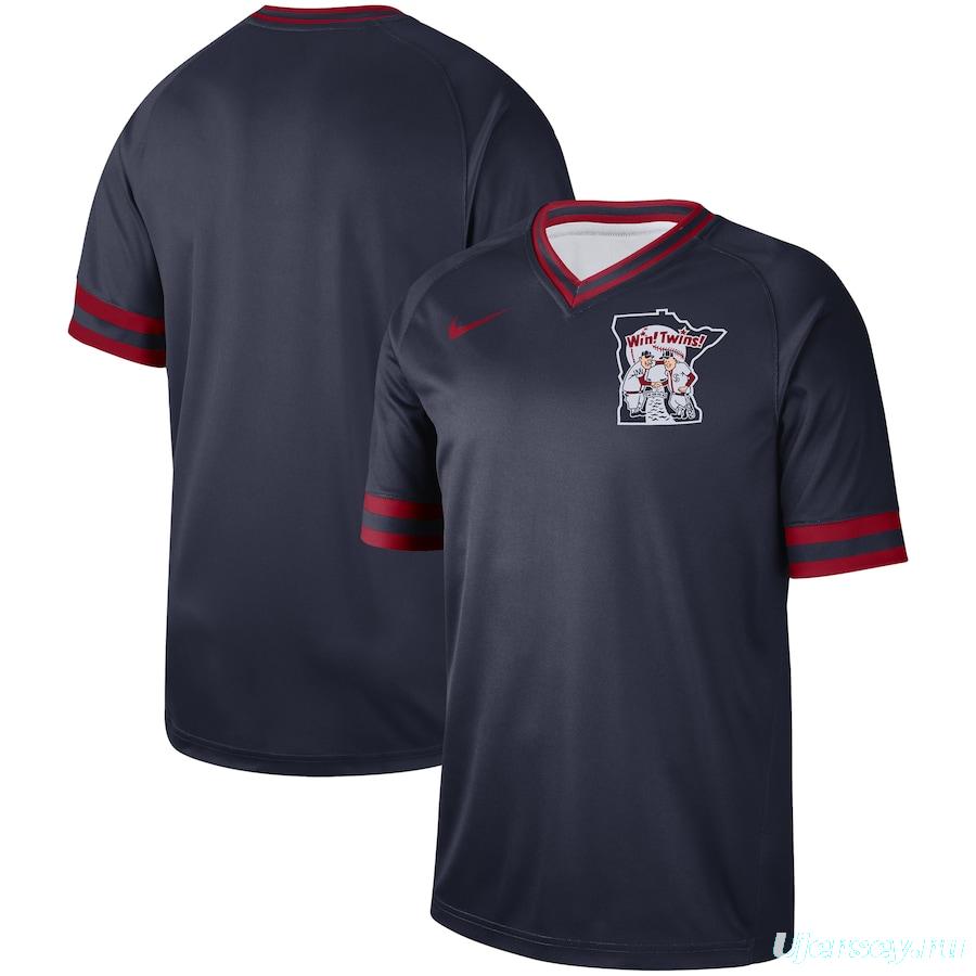 Men's Navy Cooperstown Collection Legend V-Neck Team Jersey