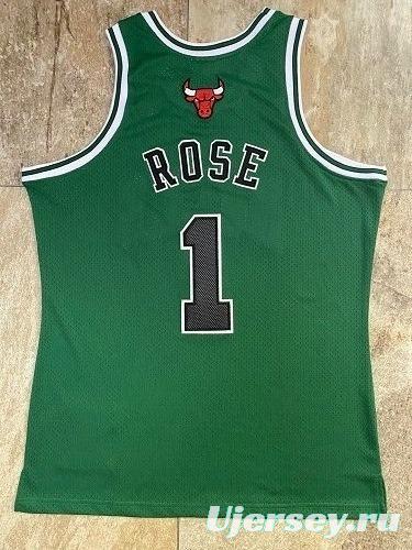 Men's Derrick Rose Green Retro Classic Team Jersey