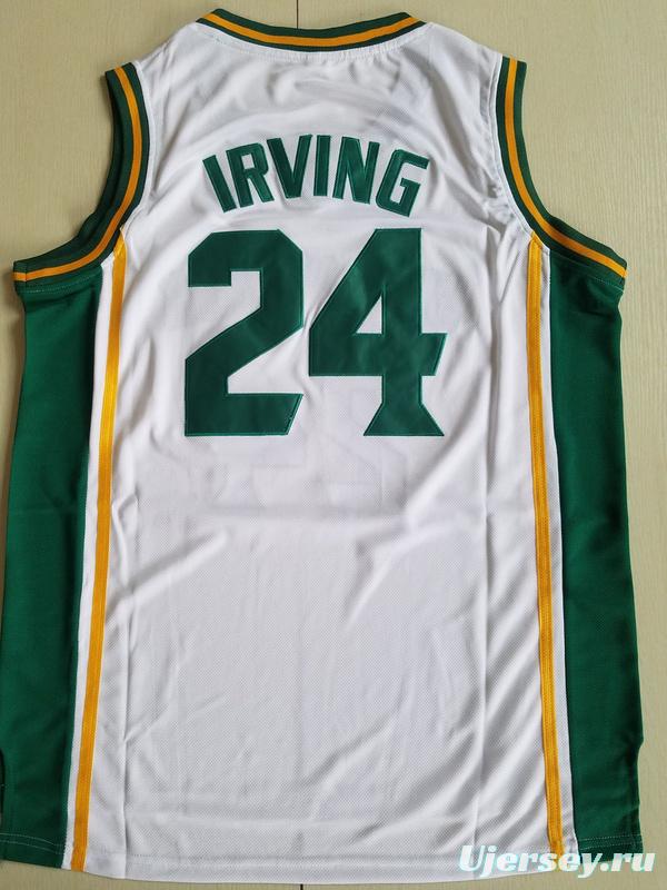 Kyrie Irving 24 St. Patrick High School White Basketball Jersey