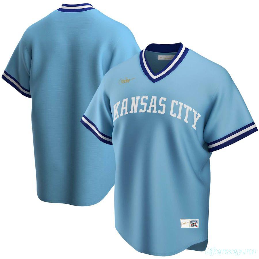Men's Light Blue Road Cooperstown Collection Team Jersey