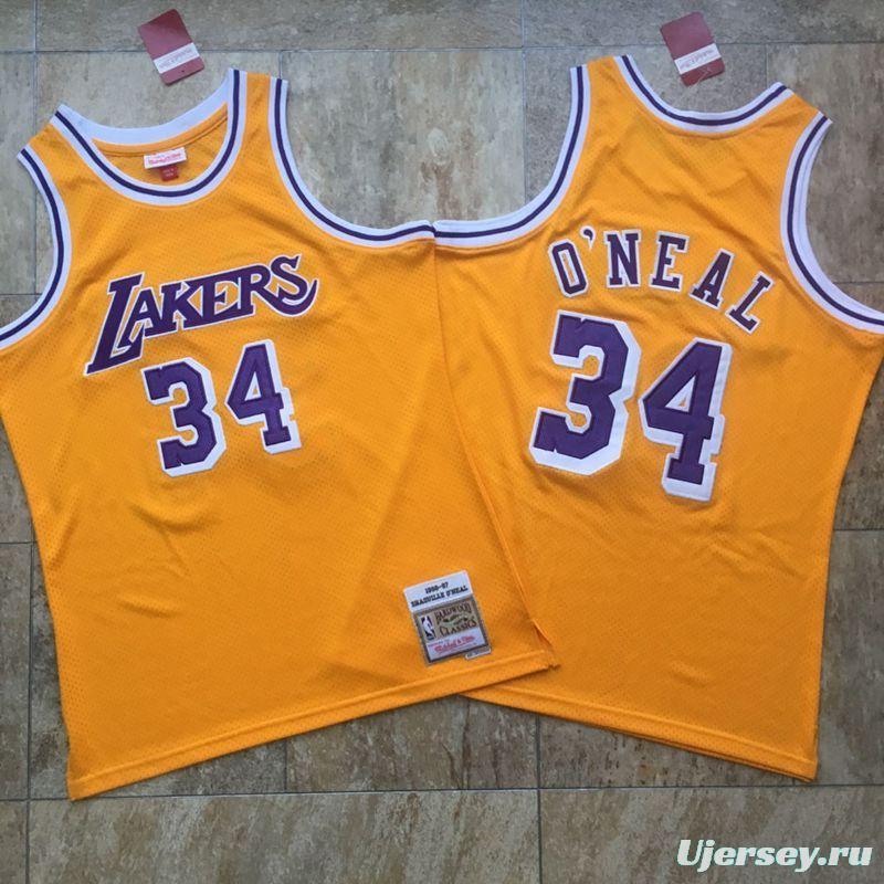 Men's Shaquille O'Neal Yellow Retro Classic Team Jersey