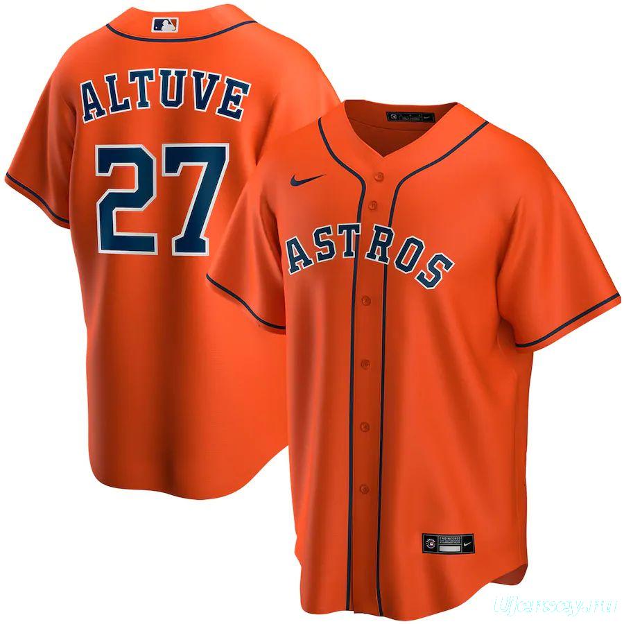 Youth Jose Altuve Orange Alternate 2020 Player Team Jersey