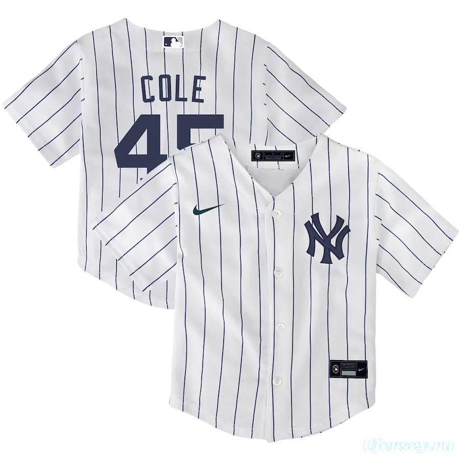 Youth Gerrit Cole White Home 2020 Player Team Jersey