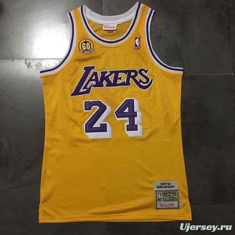 Men's Kobe Bryant Yellow Retro Classic Team Jersey