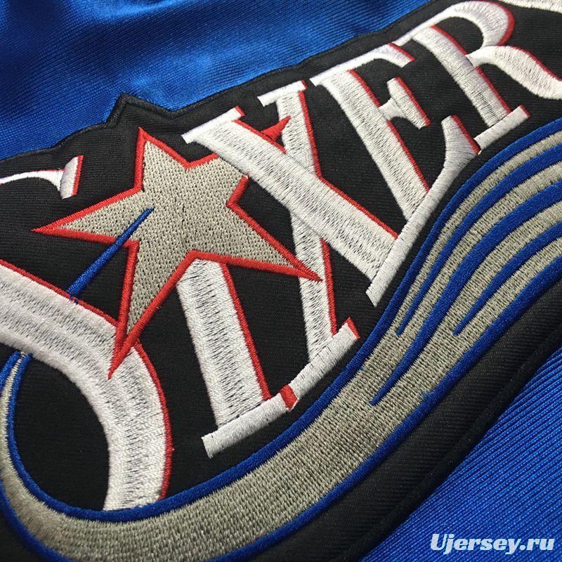 Men's Allen Iverson Blue Retro Classic Team Jersey