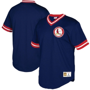 Men's Navy Mesh V-Neck Throwback Jersey