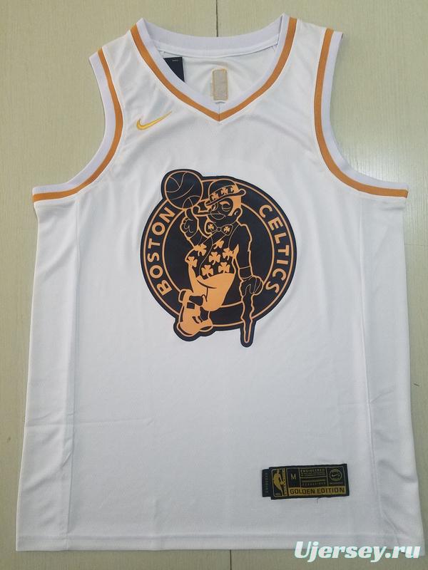 Kemba Walker 8 White Golden Edition Jersey