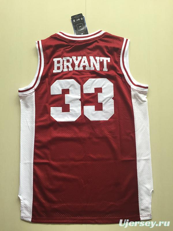 Kobe Bryant 33 Lower Merion High School Red Basketball Jersey