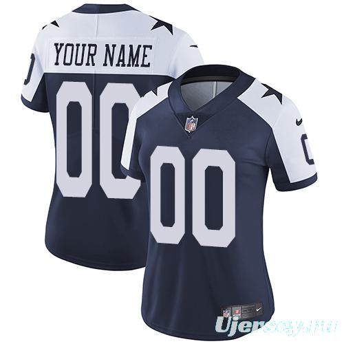 Women's Navy Custom Throwback Game Team Jersey