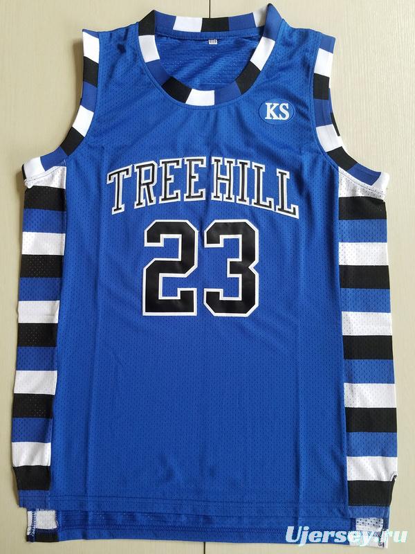 Nathan Scott 23 One Tree Hill Ravens Blue Basketball Jersey