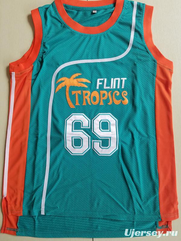 Downtown Funky Stuff Malone Flint Tropics Semi Pro Team Basketball Jersey New