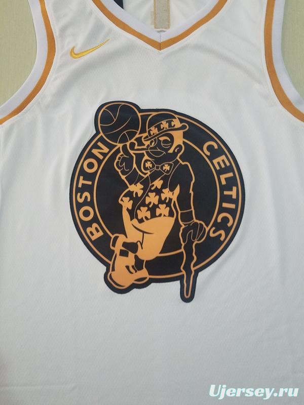 Kemba Walker 8 White Golden Edition Jersey